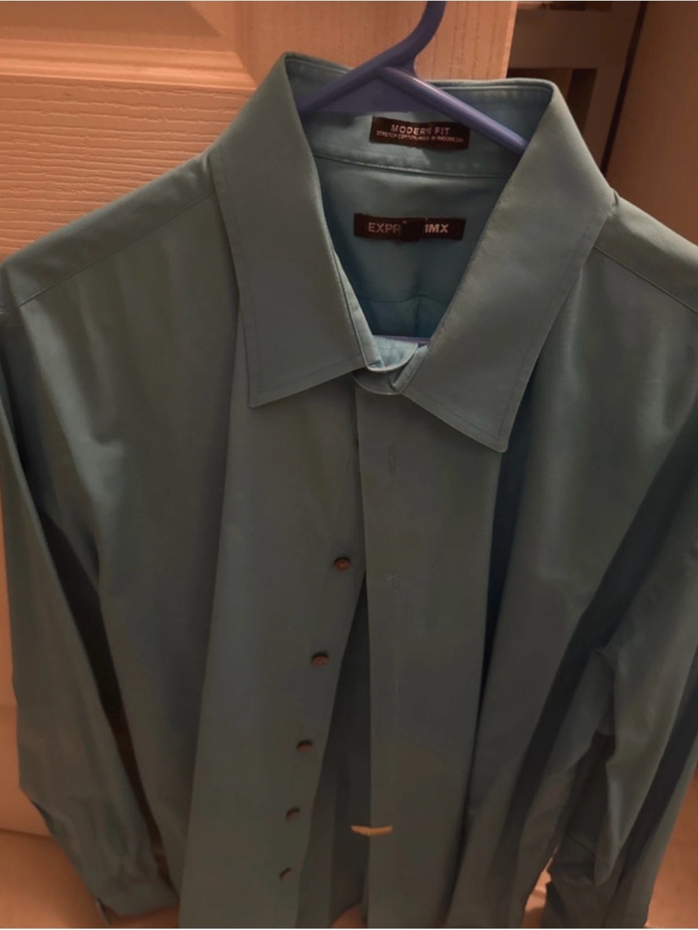 Express Modern Fit Teal Dress Shirt